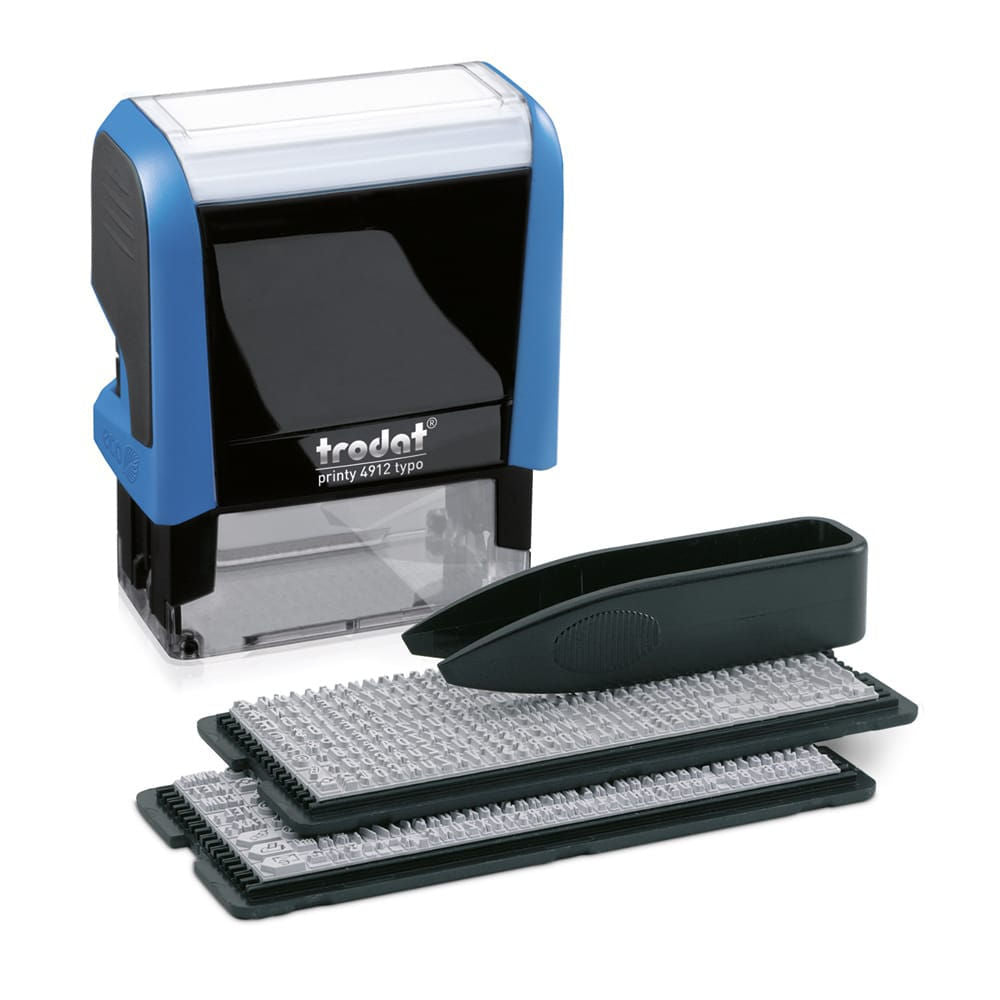 Trodat Printy 4912 Typo Self Inking DIY Stamp Max Plate Size 47x18mm Black ink - 43197