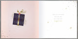 Midnight Lustre Sister Christmas Card – Wine Glass & Present Festive Design