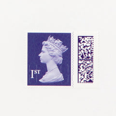 Royal Mail 1st Class Stamp Book – Pack of 50 Self-Adhesive Stamps for UK Priority Mail
