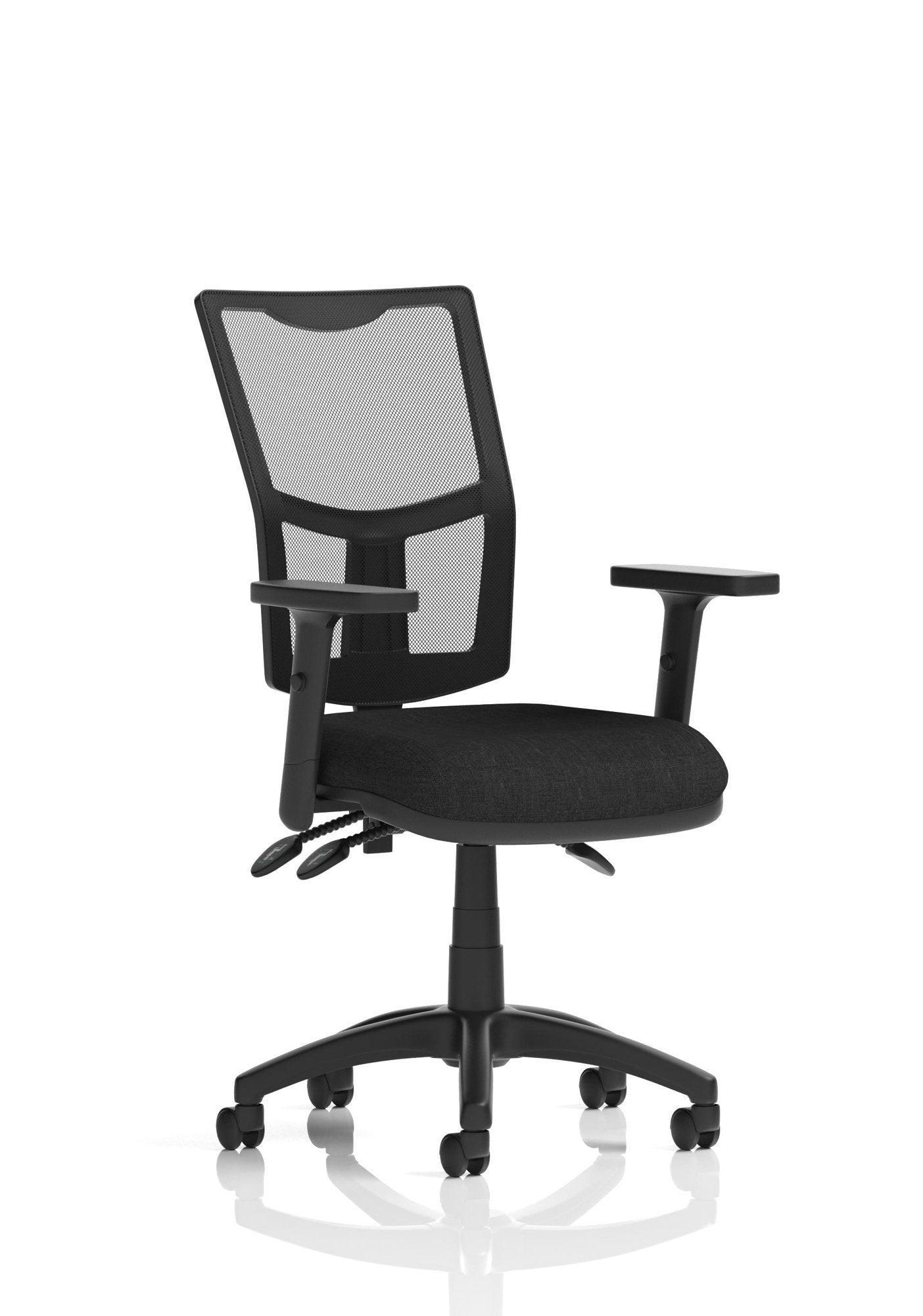 Eclipse Plus III Medium Mesh Back Task Operator Office Chair Black Seat With Height Adjustable Arms - KC0375 DD