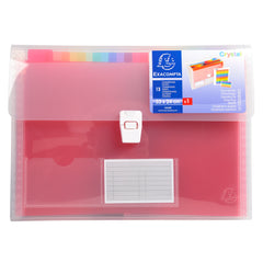 Exacompta Expanding File Polypropylene 330x250mm 13 Pocket Clear - 55298E