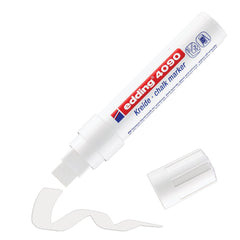 edding 4090 Chalk Marker Chisel Tip 4-15mm Line White - 4-4090-1-1049