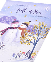 UK Greetings Christmas Card for Both of You – Snowcouple Festive Design
