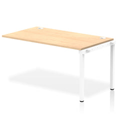 Impulse Single Row Bench Desk Extension Kit W1400 x D800 x H730mm Maple Finish White Frame - IB00372 DD