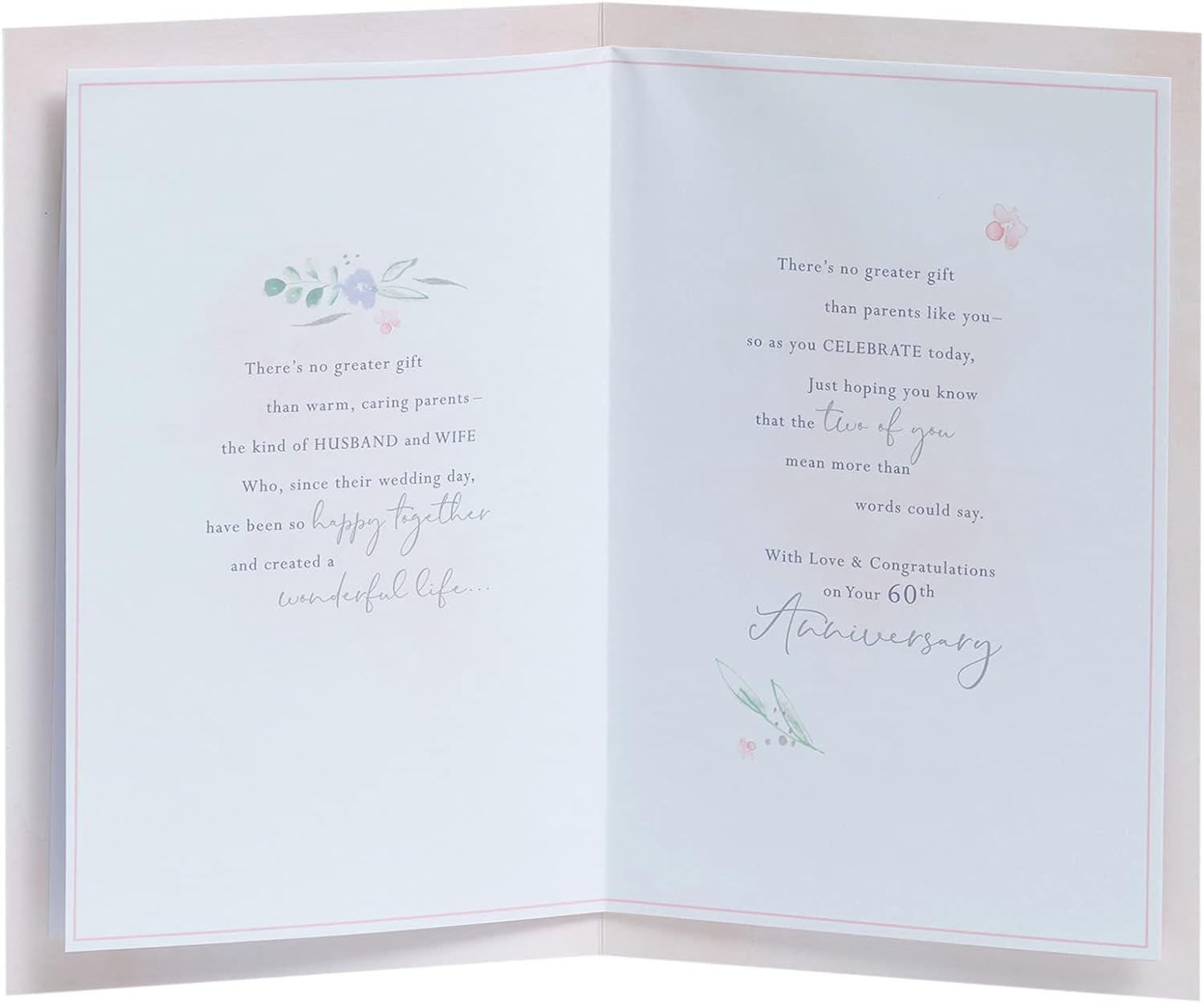 Mum & Dad 60th Wedding Anniversary Card