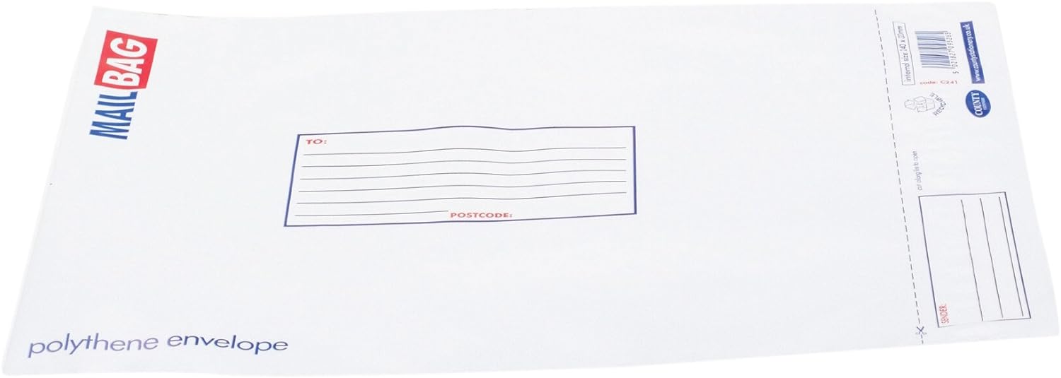 Medium Polythene 24 x  32cm Mail Bag (Pack of 25)
