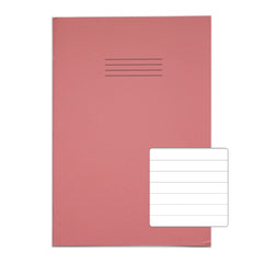 Rhino 13 x 9 A4+ Oversized Exercise Book 40 Page Ruled 12mm Pink (Pack 100) - VDU024-250-0 DD