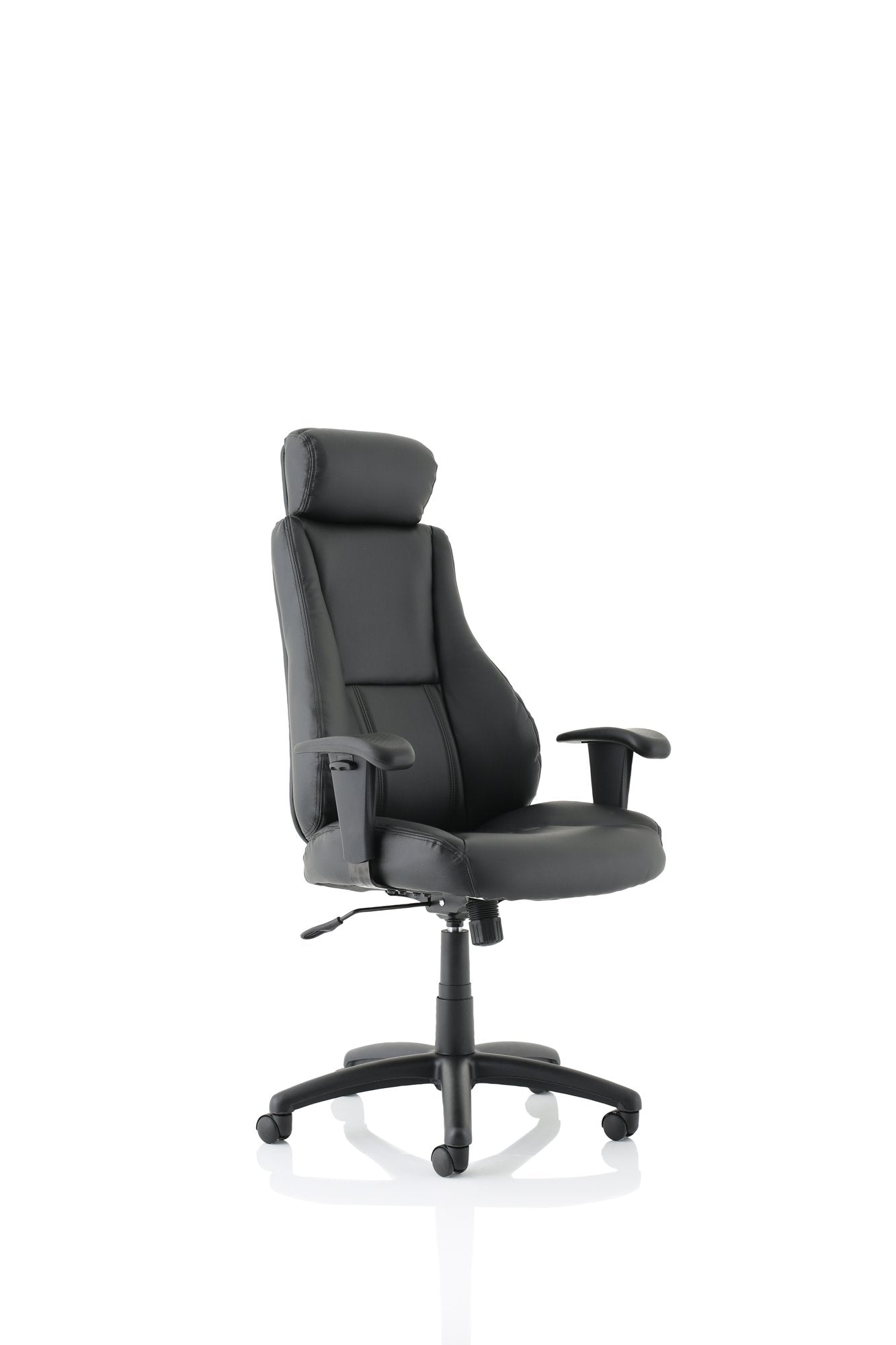 Winsor Black Leather Chair With Headrest EX000213 DD