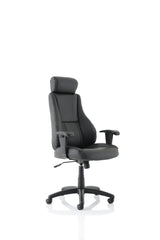 Winsor Black Leather Chair With Headrest EX000213 DD