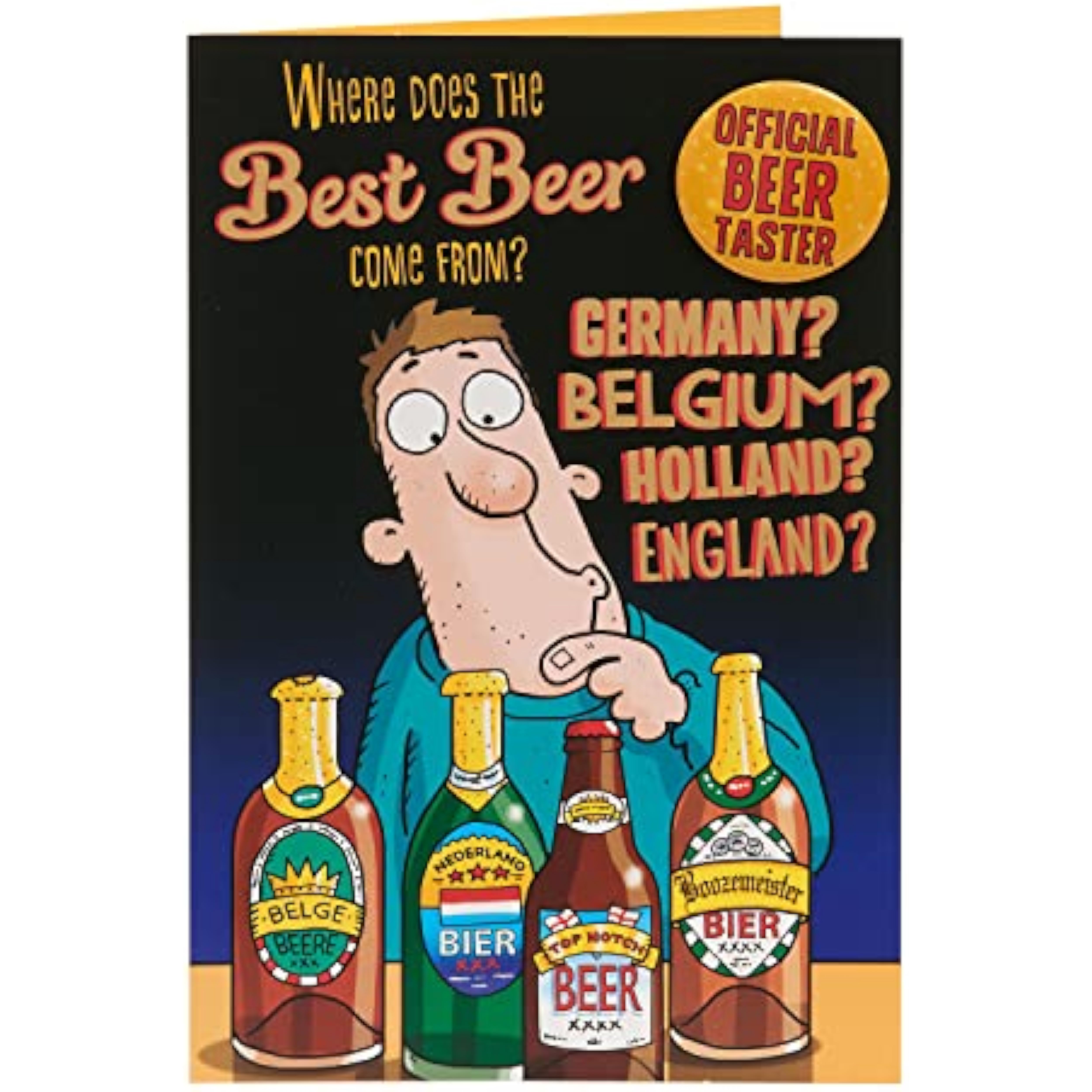 Funny Beer Design Birthday Card