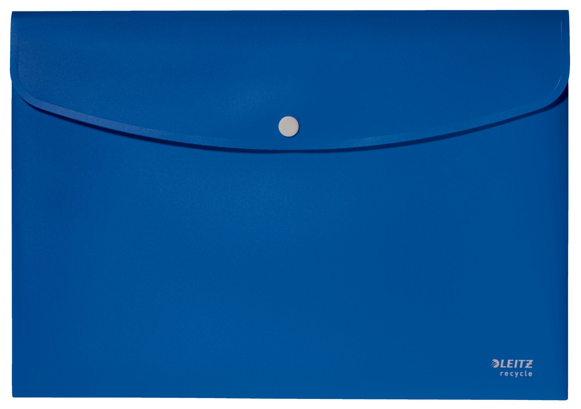 Leitz Recycle Polypropylene Document Wallet With Push Button Closure Blue 46780035