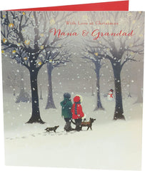 Nana & Grandad With Love Christmas Card
