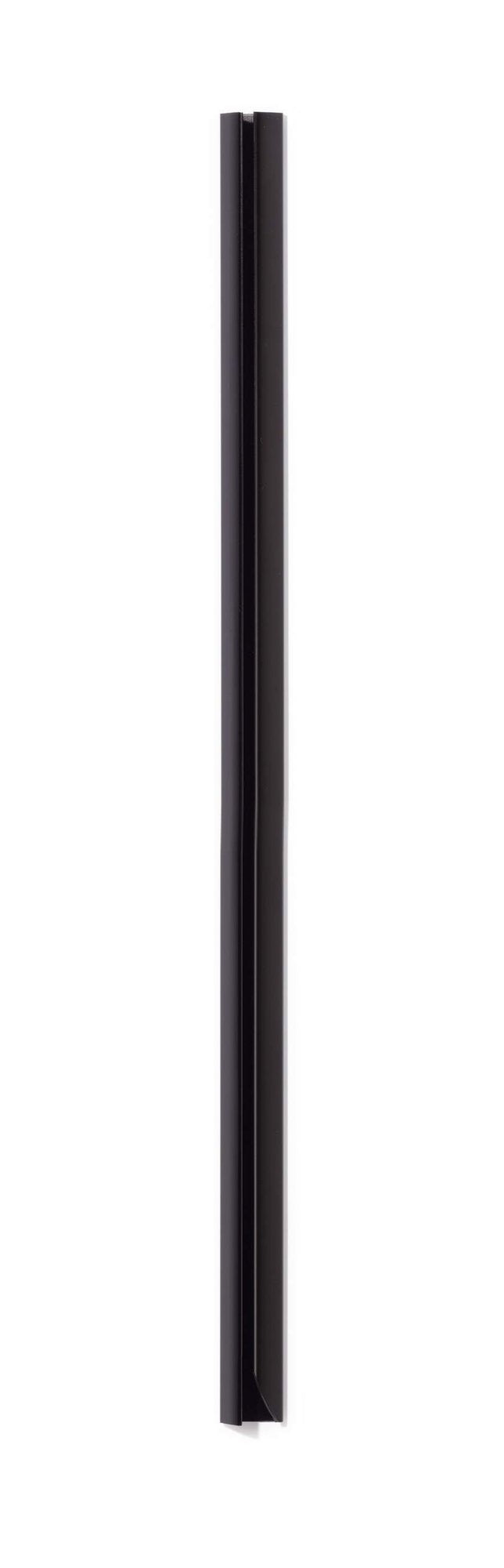 Durable Spine Bar A4 12mm for Binding Documents Holds Up To 60 Sheets Black (Pack 25) - 291201