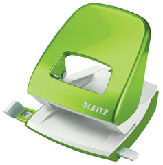 Leitz NeXXt WOW 2 Hole Metal Office Hole Punch 30 Sheet Green - 50081054