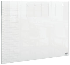 Nobo Transparent Acrylic Mini Whiteboard Weekly Planner Desktop or Wall Mounted A4 1915614