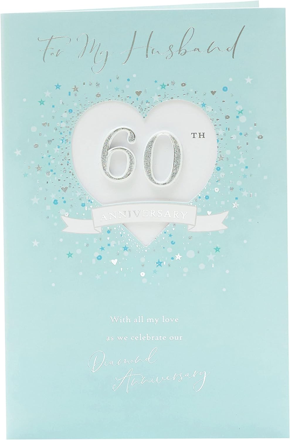 Husband 60th Anniversary Card - Diamond Anniversary Card Husband - Husband Anniversary Card - 60th Anniversary Card
