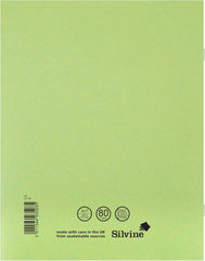 Silvine Exercise Book Ruled 229x178mm Green