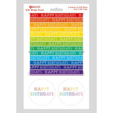 Rainbow Stripe Gift Wrap 2 Sheets & 2 Tags