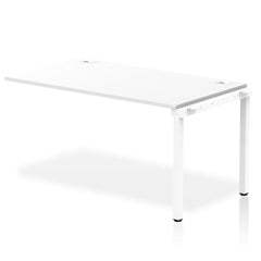 Impulse Single Row Bench Desk Extension Kit W1400 x D800 x H730mm White Finish White Frame - IB00375 DD