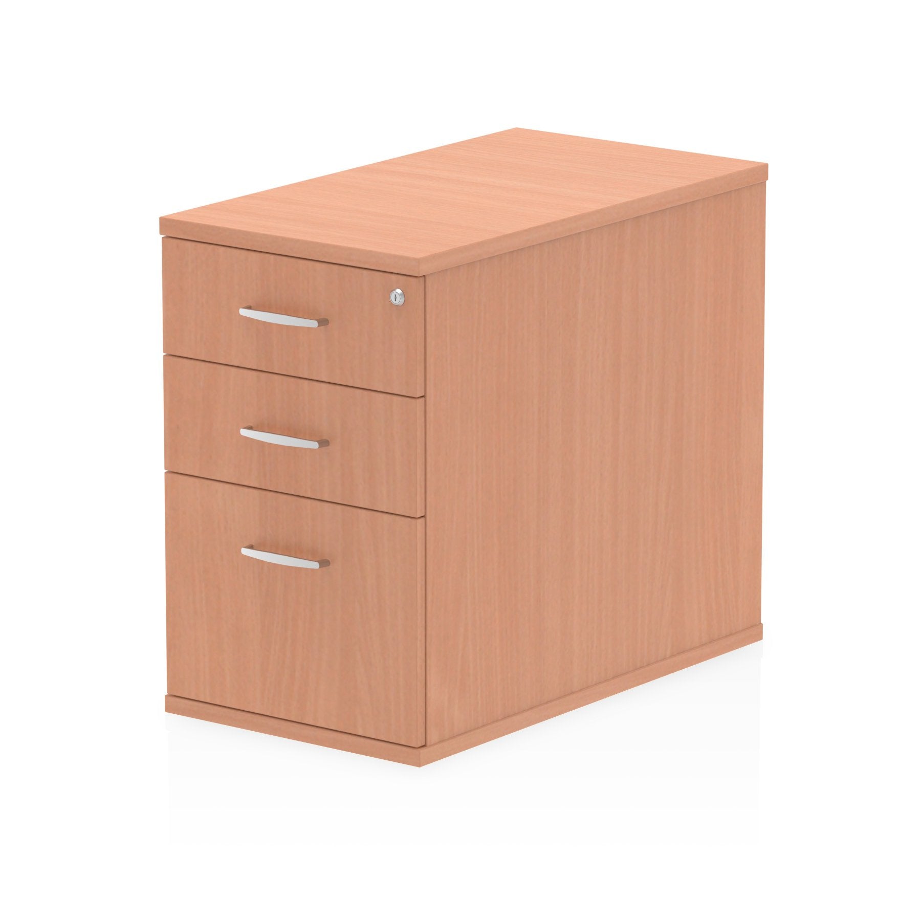 Impulse 800mm Deep 3 Drawer Desk High Pedestal Beech I000071 DD