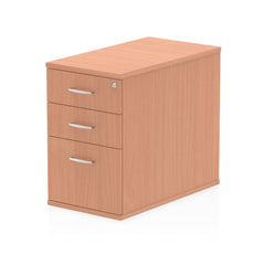 Impulse 800mm Deep 3 Drawer Desk High Pedestal Beech I000071 DD
