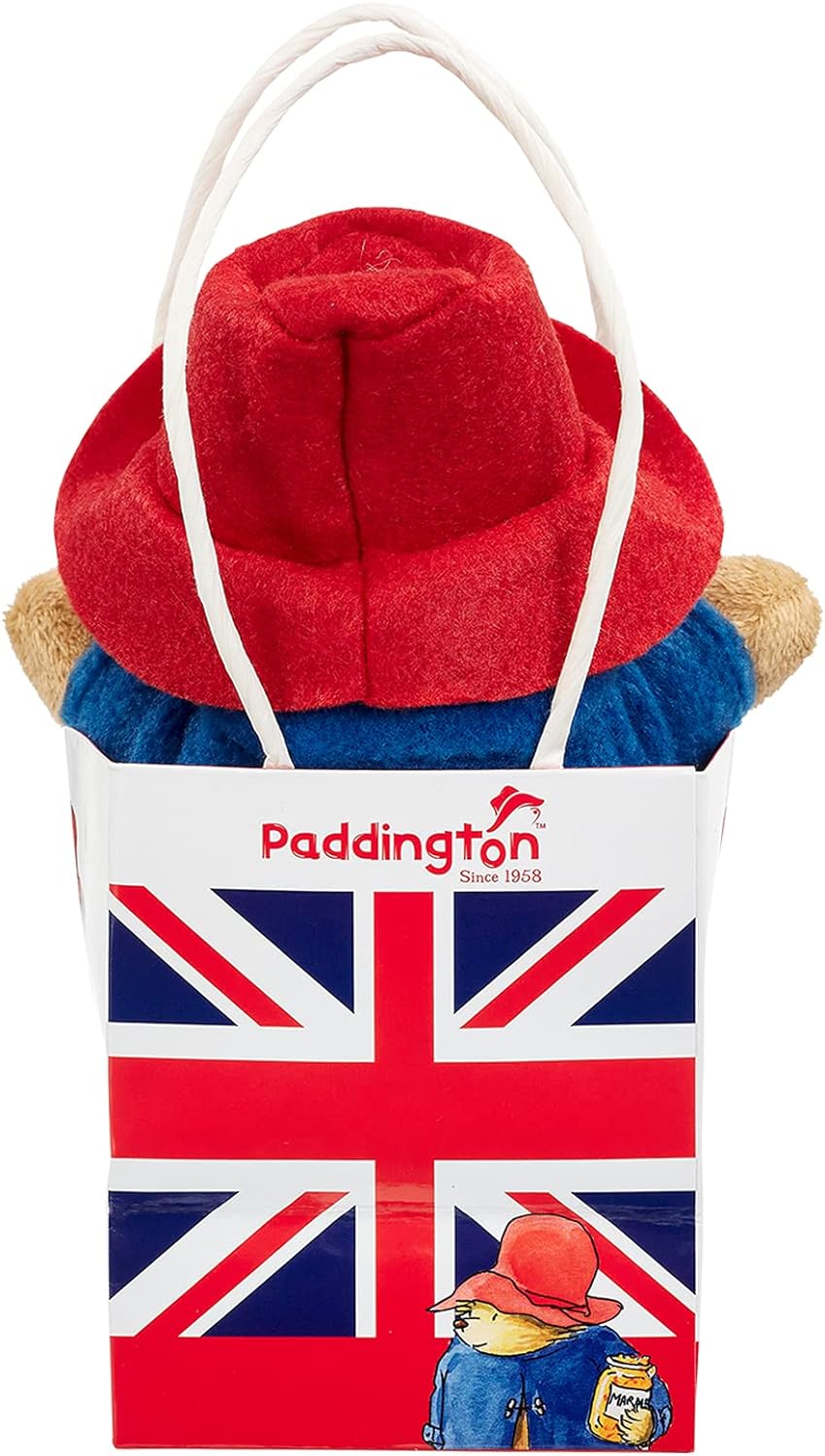 Classic Paddington Bear in Union Jack Bag Soft Toy