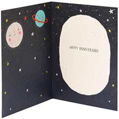 Watermark Husband Anniversary Card - Anniversary Card for Husband - Cute Card for Husband - Romantic Anniversary Card - I Love You to The Moon and Back - Gift Card for Him