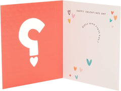 UK Greetings Valentine's Day Card From A Secret Admirer for Him/Her/Boyfriend/Girlfriend/Husband/Wife/Partner - Question Mark Design