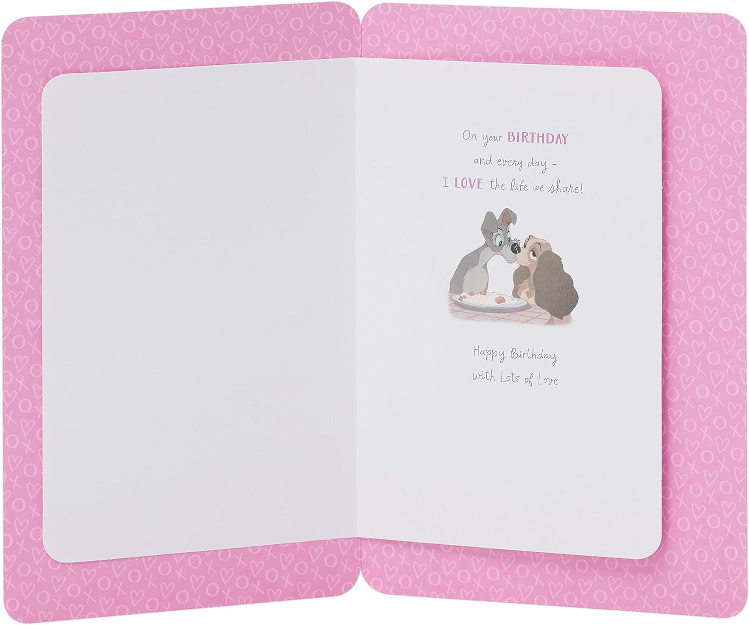 Disney Lady and the Tramp Design Girlfriend Birthday Card