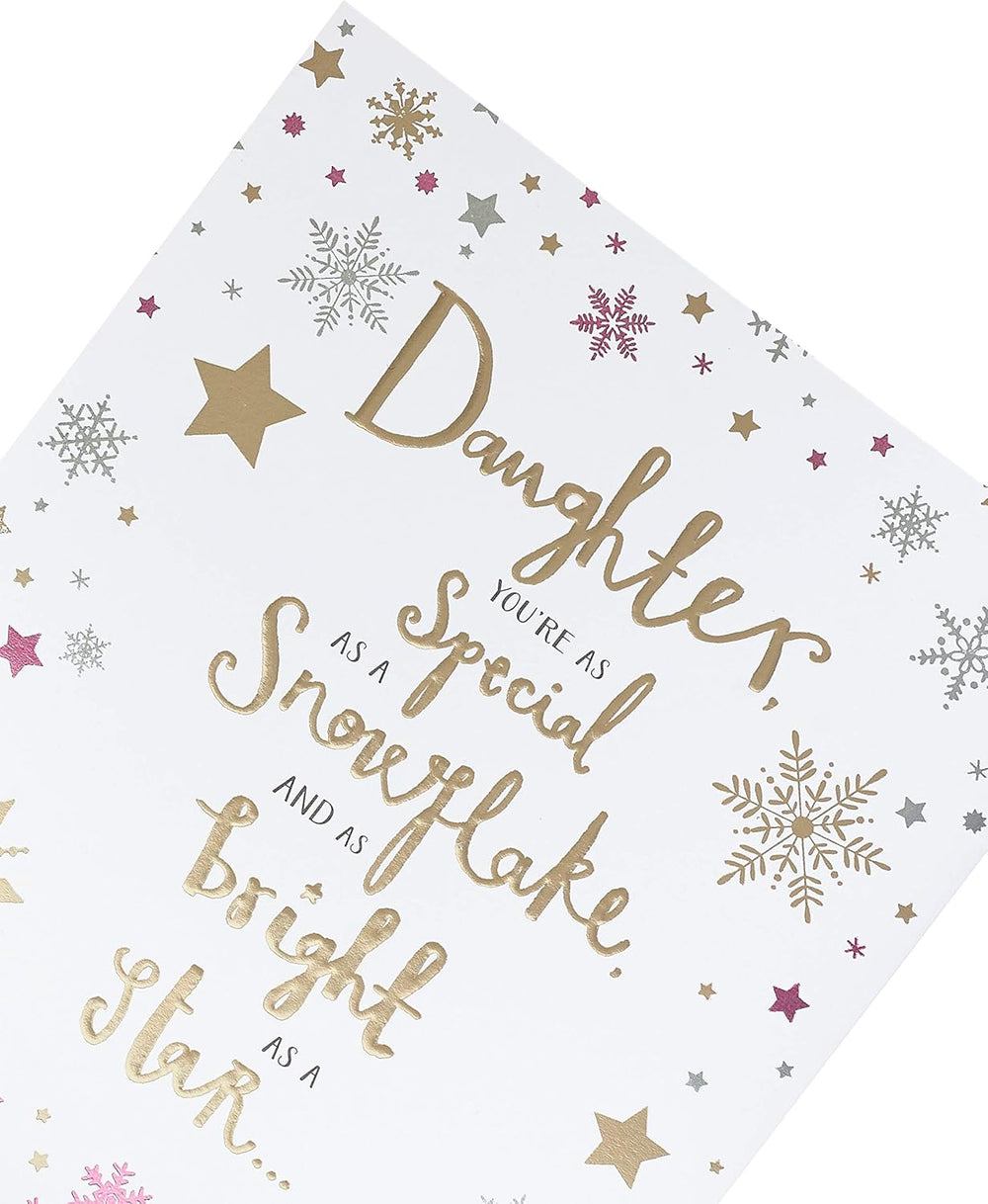 Daughter Christmas Greeting Card Embellished Special Xmas Cards