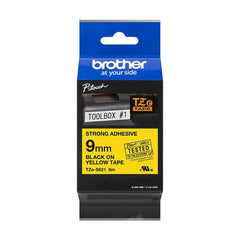 Brother Black On Yellow Strong Label Tape 9mm x 8m - TZES621