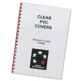 Pack of 100 5 Star PVC A4 clear comb binding covers, 150 micron thickness, for filing and office storage.