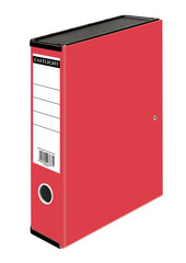 ValueX Box File Paper on Board Foolscap 65mm Capacity 80mm Spine Width Clip Closure Red (Pack 10) - 31818DENTx10