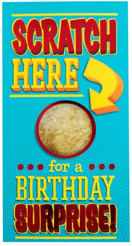 Birthday Card Scratch Here Surprise