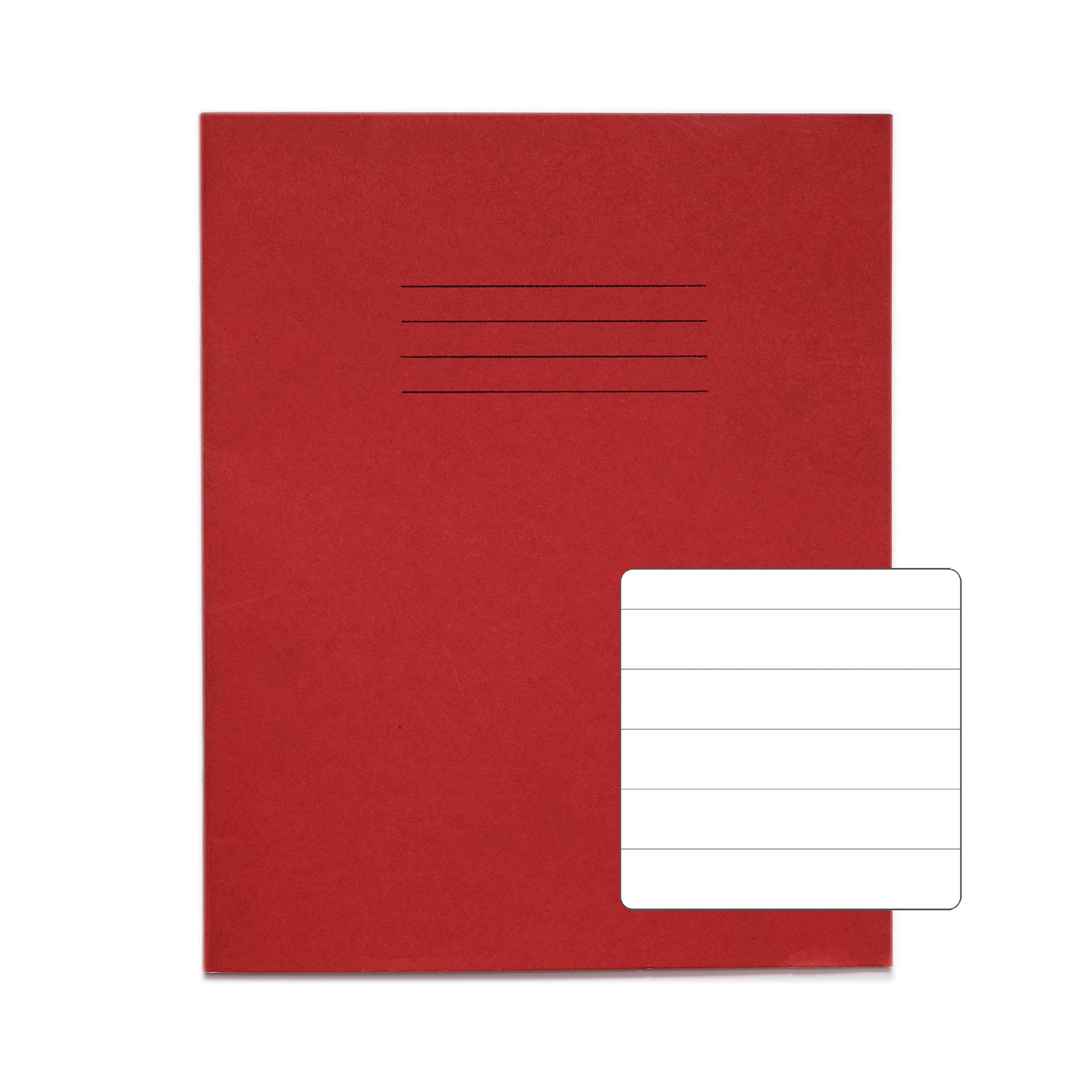 Rhino 8 x 6.5 (205 x 165mm) Exercise Book 32 Page Feint Ruled 15mm Red (Pack 100) - VEX142-165-0 DD