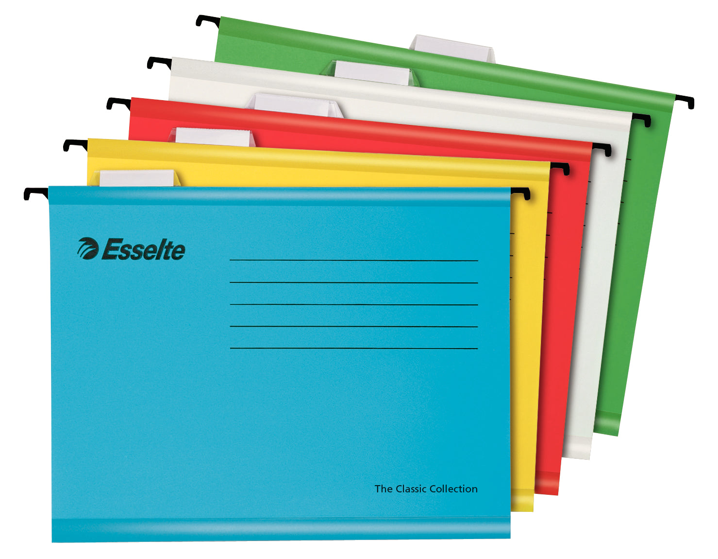 Esselte Pendaflex A4 Reinforced Suspension File Card V Base Assorted Colours (Pack 10) 93042 DD