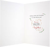 Christmas Greeting Card for Sister and Husband with Festive Seasonal Design and Heartfelt Wishes