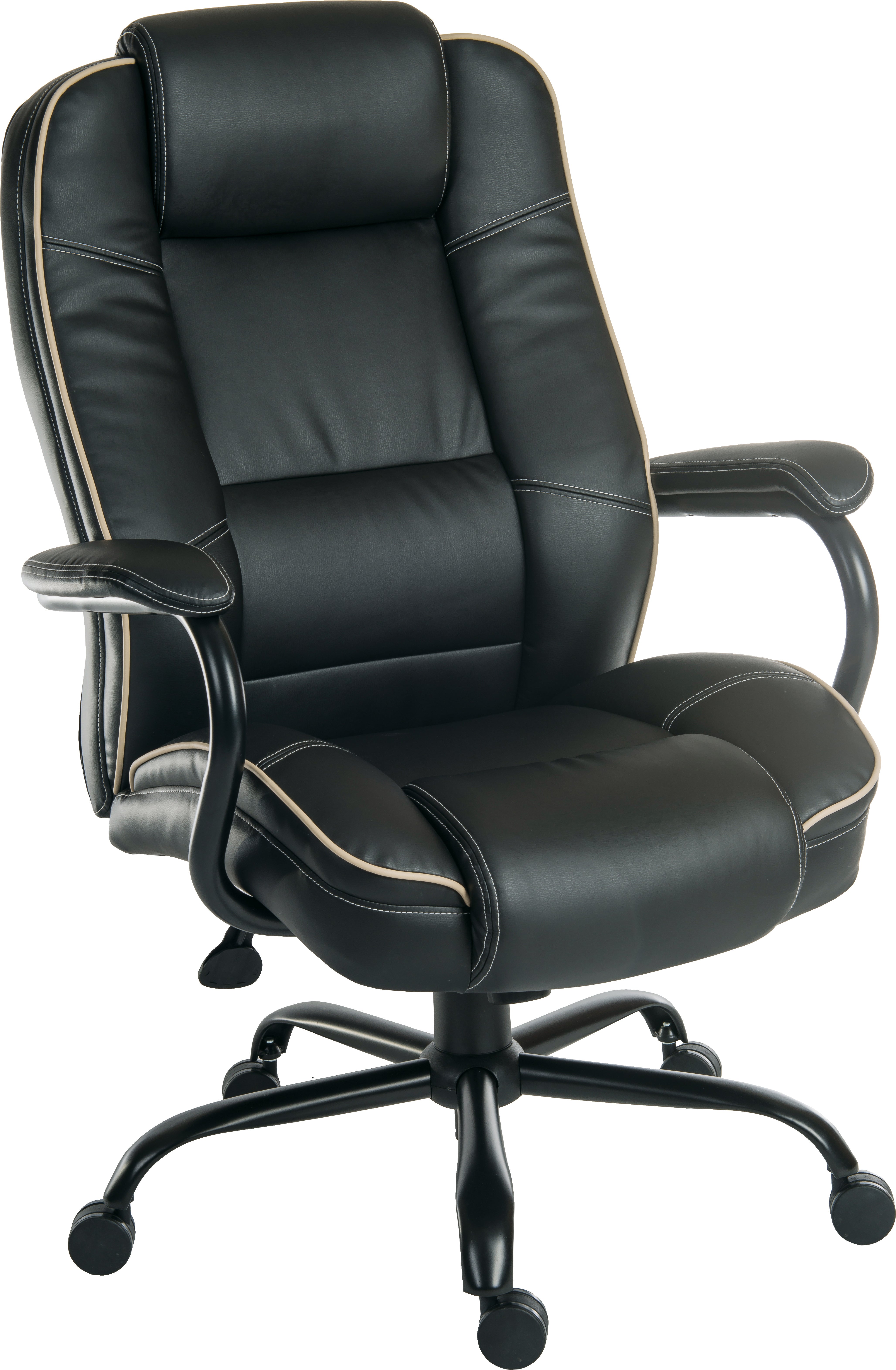 Goliath Duo Heavy Duty Bonded Leather Faced Executive Office Chair Black - 6925BLK DD