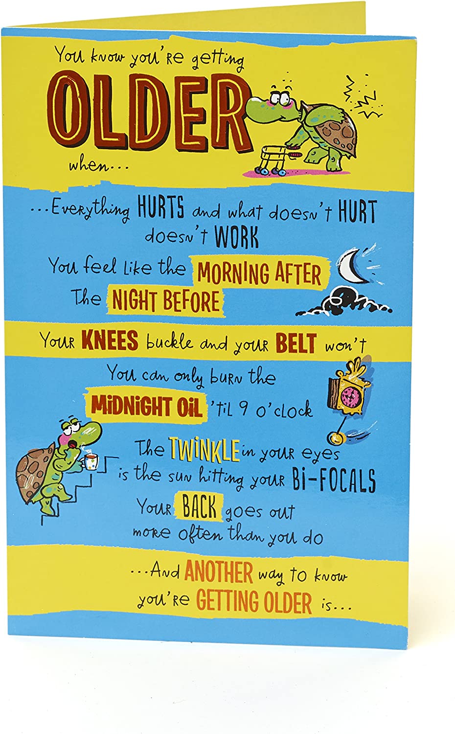 Funny Giggles Birthday Card You Know Your Getting Older When