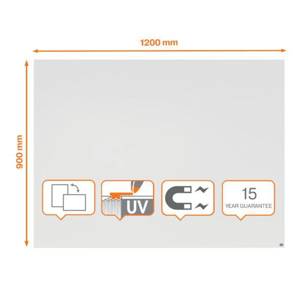 Nobo Infinity Frameless Magnetic Whiteboard 1200x900mm - 1915715 DD