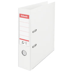 Esselte No.1 Lever Arch File Polypropylene A4 75mm Spine Width White (Pack 10) 811300