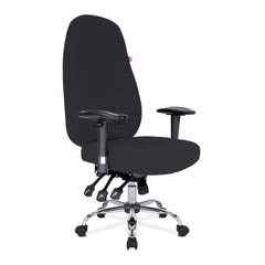 Nautilus Designs Babylon High Back Fabric 24 Hour Synchronous Task Operator Office Chair With Multi-Adjustable Arms Black - BCF/R440/BK DD