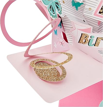 Female 18th Birthday Pop-Up Greeting Card Original Second Nature 3D Pop Up Cards