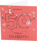 UK Greetings 50th Birthday Card for Him/Her/Friend - Red Design