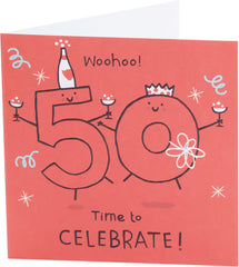 UK Greetings 50th Birthday Card for Him/Her/Friend - Red Design