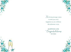 Emerald 55th Anniversary Card Champagne Foil Finish Lovely Verse