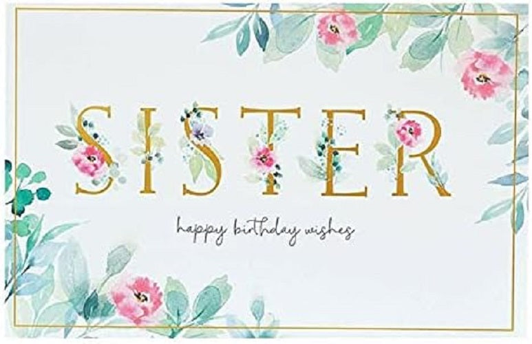 Simply Traditional Sister Birthday Card Floral