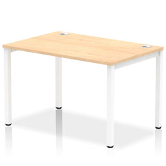 Impulse Single Row Bench Desk W1200 x D800 x H730mm Maple Finish White Frame - IB00252 DD