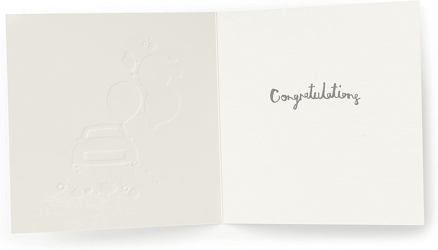 Just Married Car Design Wedding Congratulations Card