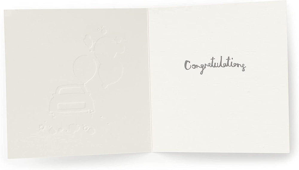 Just Married Car Design Wedding Congratulations Card
